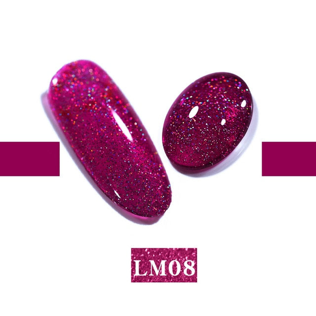 LEMOOC Nail Gel Polish Spring Summer Color Varnishes Glitter Sequins Soak Off Semi Permanant UV LED Nail Art Hybrid Lacquers