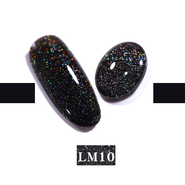 LEMOOC Nail Gel Polish Spring Summer Color Varnishes Glitter Sequins Soak Off Semi Permanant UV LED Nail Art Hybrid Lacquers
