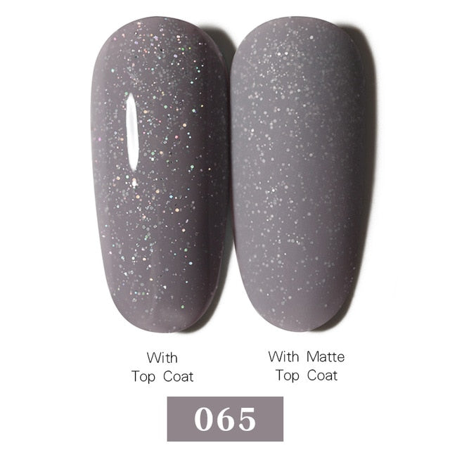 LEMOOC Nail Gel Polish Spring Summer Color Varnishes Glitter Sequins Soak Off Semi Permanant UV LED Nail Art Hybrid Lacquers