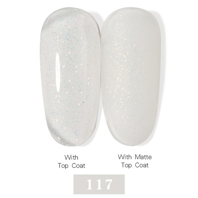 LEMOOC Nail Gel Polish Spring Summer Color Varnishes Glitter Sequins Soak Off Semi Permanant UV LED Nail Art Hybrid Lacquers