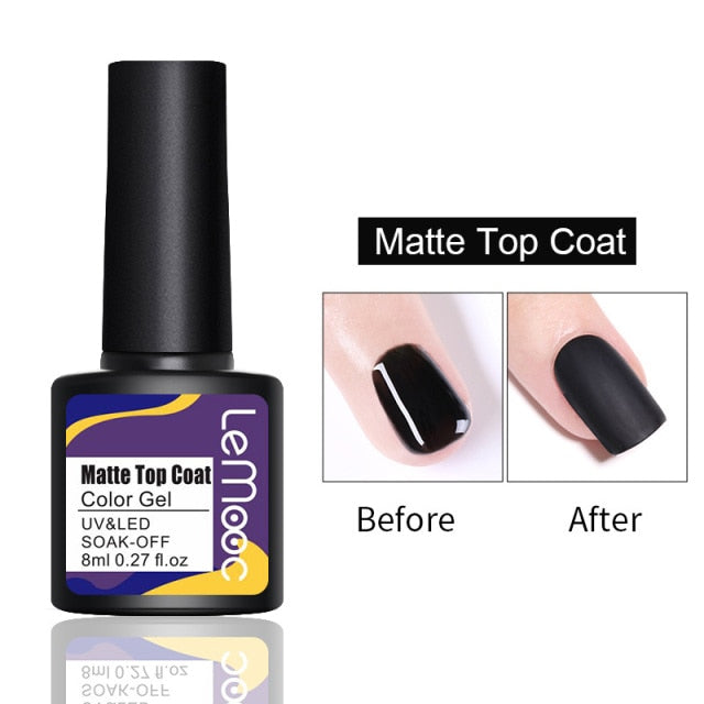 LEMOOC Nail Gel Polish Spring Summer Color Varnishes Glitter Sequins Soak Off Semi Permanant UV LED Nail Art Hybrid Lacquers