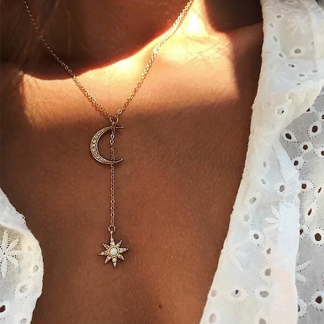 New Bohemian Multilayer Cross Gold Pendant Necklaces For Women Punk Choker Necklaces 2021 Trend Fashion Words Jewelry Party Gift