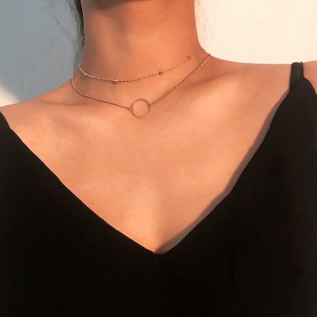 New Bohemian Multilayer Cross Gold Pendant Necklaces For Women Punk Choker Necklaces 2021 Trend Fashion Words Jewelry Party Gift