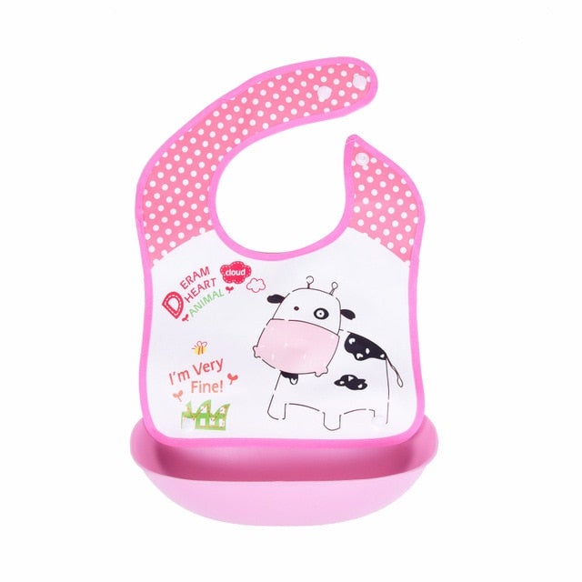 Baby Bib Waterproof Apron Long Sleeve Art Smock for Kids Chest Protection Feeding Bibs