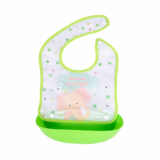 Baby Bib Waterproof Apron Long Sleeve Art Smock for Kids Chest Protection Feeding Bibs