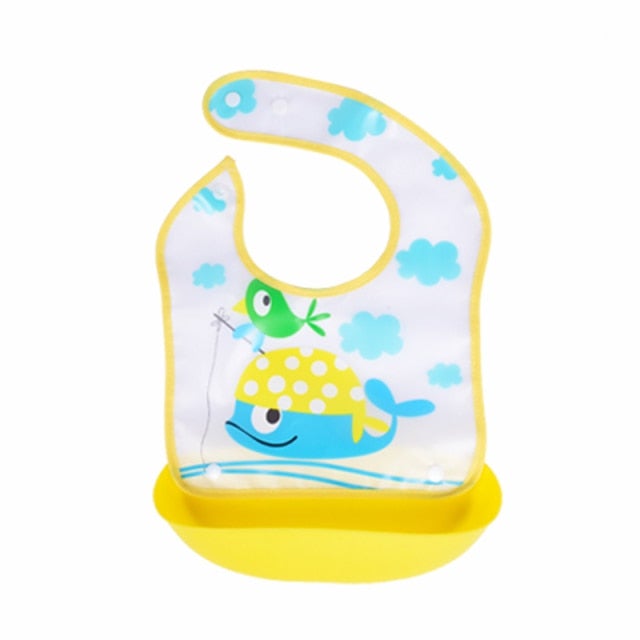 Baby Bib Waterproof Apron Long Sleeve Art Smock for Kids Chest Protection Feeding Bibs