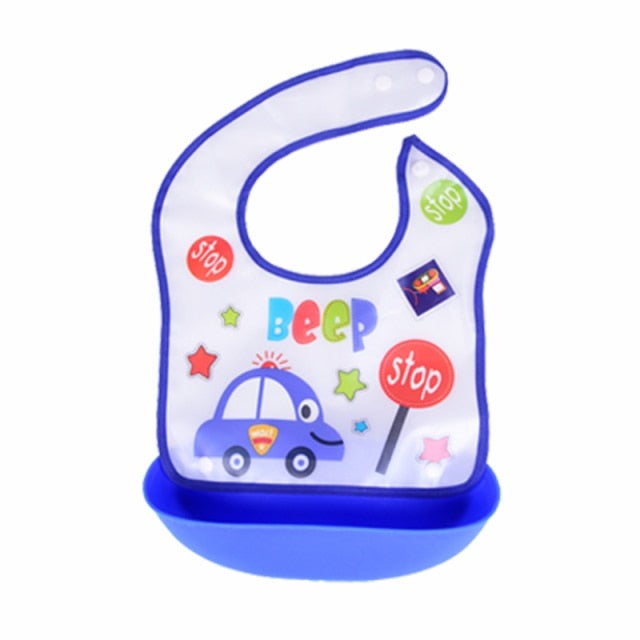 Baby Bib Waterproof Apron Long Sleeve Art Smock for Kids Chest Protection Feeding Bibs