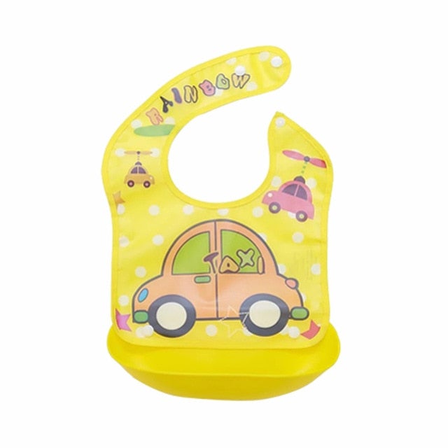 Baby Bib Waterproof Apron Long Sleeve Art Smock for Kids Chest Protection Feeding Bibs