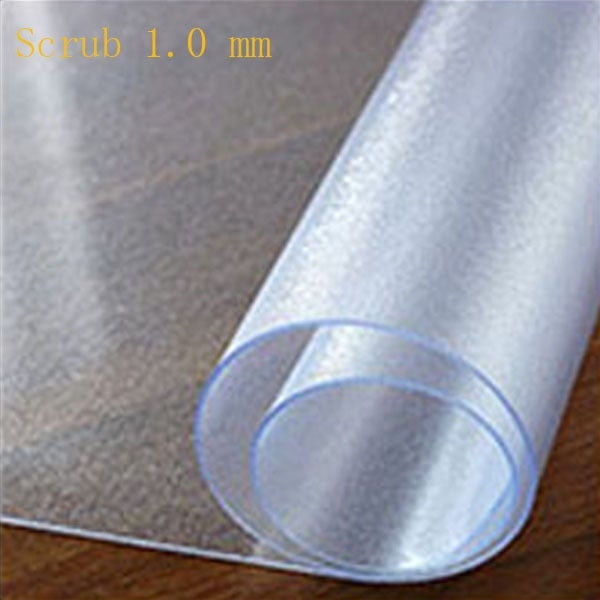 PVC Table Mat Transparent D' Waterproof Tablecloth Oil Tablecloth with Kitchen Pattern Glass Soft Cloth table cover 1.0 mm