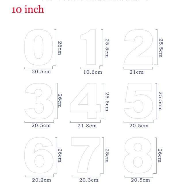 6/8/10inch PET 0-8 Numbers Cake Mold Sets Cake Decorating Tools Confeitaria Maker DIY Birthday Cake Design Bakeware Pastry Tools