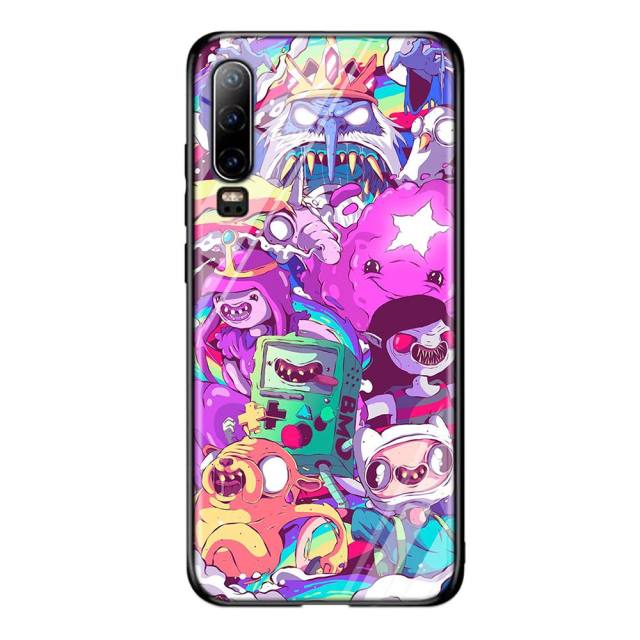Silicone Black Cover Aesthetics Cartoon alien for Huawei P40 P30 P20 Pro P10 P9 P8 Lite E Plus 2019 2017 Phone Case Coque