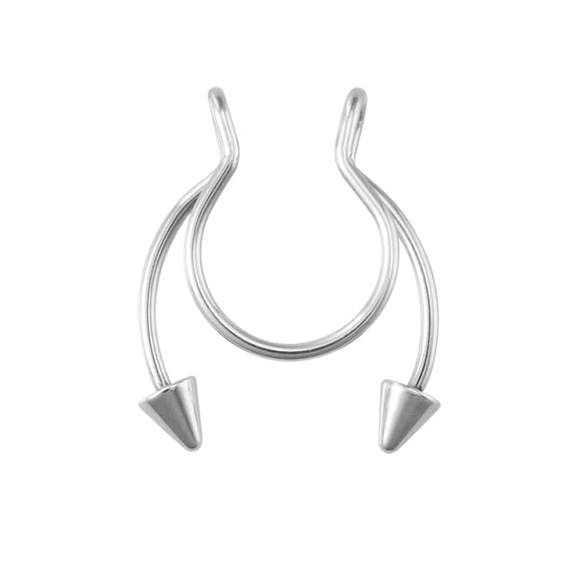 1-5pcs U Shaped Fake Nose Ring Septum Piercing Lip Rings Set Hoop Gold Stud Stainless Steel Horseshoe Body Jewelry for Women 20G