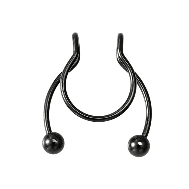 1-5pcs U Shaped Fake Nose Ring Septum Piercing Lip Rings Set Hoop Gold Stud Stainless Steel Horseshoe Body Jewelry for Women 20G