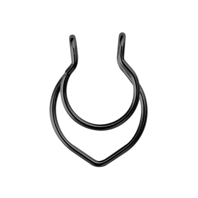 1-5pcs U Shaped Fake Nose Ring Septum Piercing Lip Rings Set Hoop Gold Stud Stainless Steel Horseshoe Body Jewelry for Women 20G