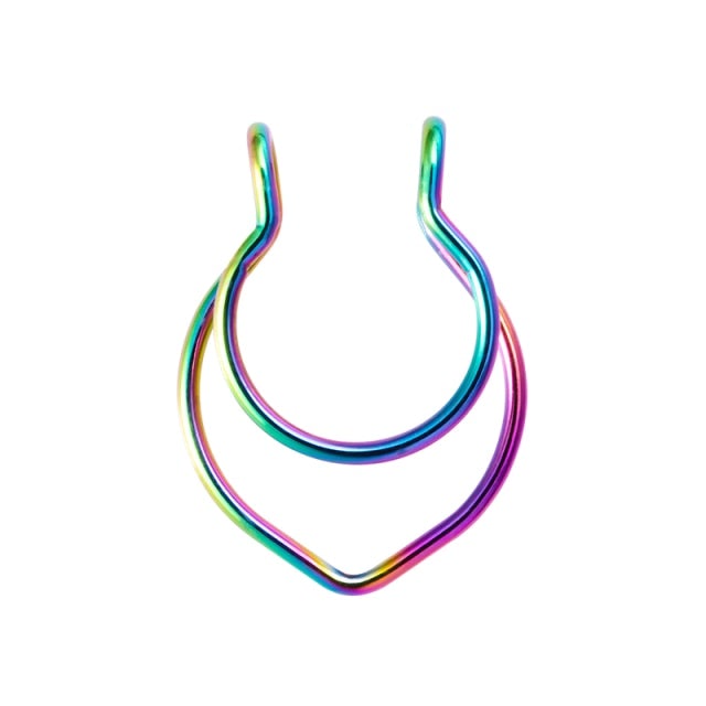 1-5pcs U Shaped Fake Nose Ring Septum Piercing Lip Rings Set Hoop Gold Stud Stainless Steel Horseshoe Body Jewelry for Women 20G