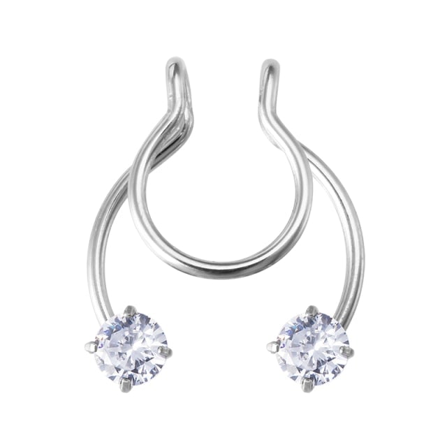 1-5pcs U Shaped Fake Nose Ring Septum Piercing Lip Rings Set Hoop Gold Stud Stainless Steel Horseshoe Body Jewelry for Women 20G