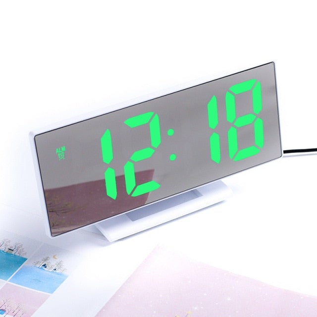 Digital Alarm Clock LED Screen Alarm Clocks for Kids Bedroom Temperature Snooze Function Desk Table Clock Home Decor LED Clock