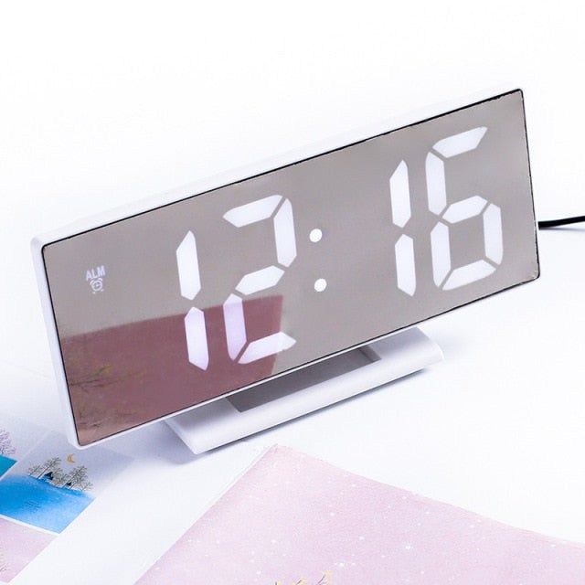Digital Alarm Clock LED Screen Alarm Clocks for Kids Bedroom Temperature Snooze Function Desk Table Clock Home Decor LED Clock