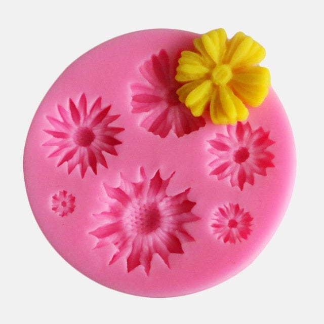 New 3D Flower Silicone Molds Fondant Craft Cake Candy Chocolate Sugarcraft Ice Pastry Baking Tool Mould Soap Mold Cake Decorator