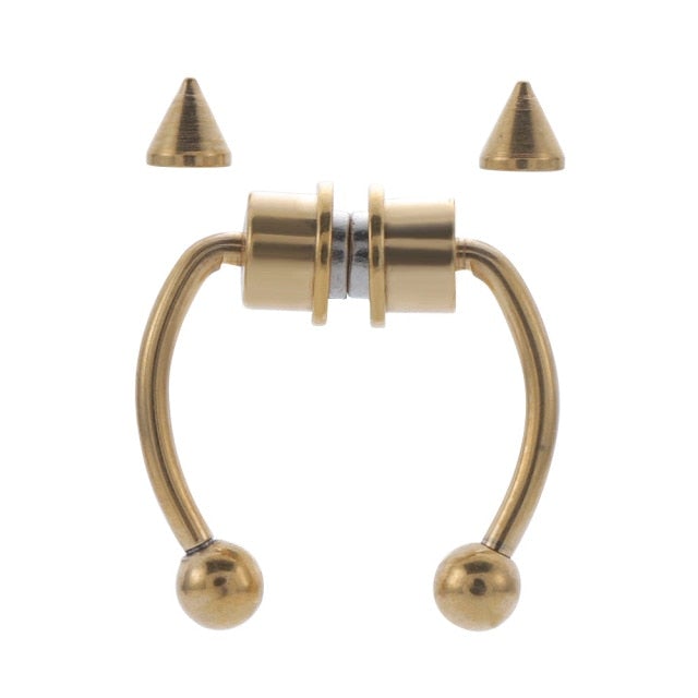 1 Pcs Fake Nose Ring Hoop Nose Septum Rings Goth  Magnet Nose Punk Fake Non Piercing Body Jewelry Unusual Costume Jewelry