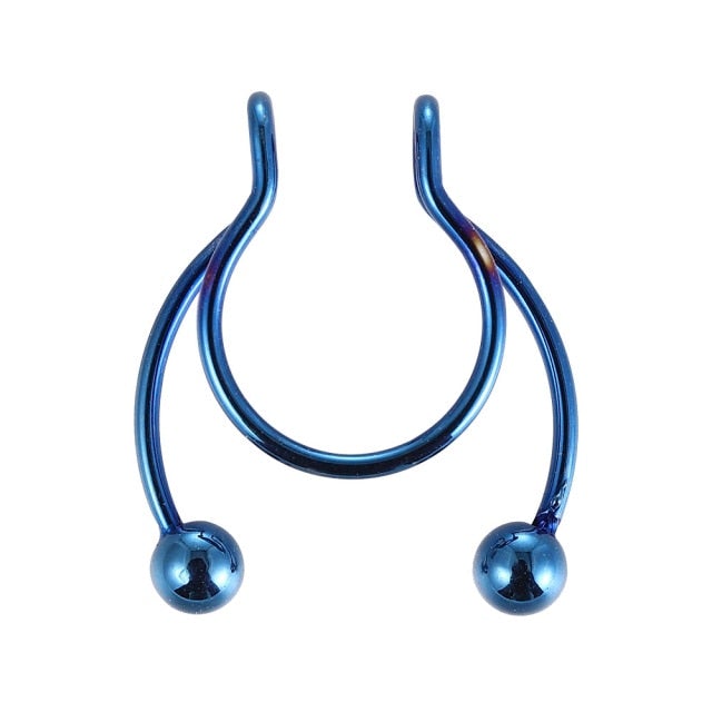 1 Pcs Fake Nose Ring Hoop Nose Septum Rings Goth  Magnet Nose Punk Fake Non Piercing Body Jewelry Unusual Costume Jewelry