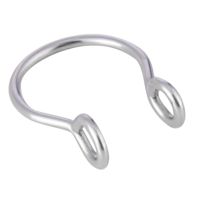 1pcs U Shaped Fake Nose Ring Hoop Septum Rings Stainless Steel Nose Piercing Fake Piercing Oreja Pircing Jewelry