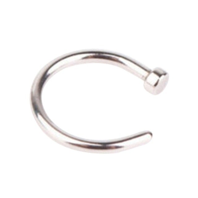 1pcs U Shaped Fake Nose Ring Hoop Septum Rings Stainless Steel Nose Piercing Fake Piercing Oreja Pircing Jewelry