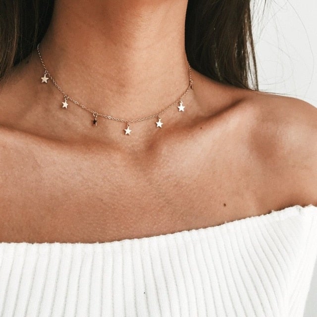 Goth Butterfly Neck Pendants Women's Choker Gold Color Necklace On The Neck Chain Chocker Punk Jewelry 2021 Kpop Collar For Girl