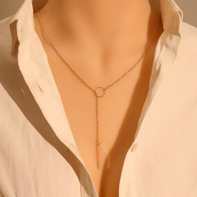 LATS Gold Silver Color Chain Pendant Butterfly Necklace for Women Layered Charm Choker Necklaces Boho Beach Jewelry Gift Cheap