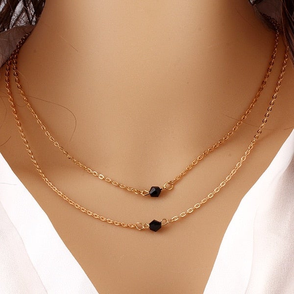 LATS Gold Silver Color Chain Pendant Butterfly Necklace for Women Layered Charm Choker Necklaces Boho Beach Jewelry Gift Cheap