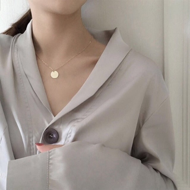 LATS Gold Silver Color Chain Pendant Butterfly Necklace for Women Layered Charm Choker Necklaces Boho Beach Jewelry Gift Cheap