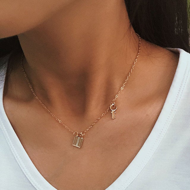 LATS Gold Silver Color Chain Pendant Butterfly Necklace for Women Layered Charm Choker Necklaces Boho Beach Jewelry Gift Cheap