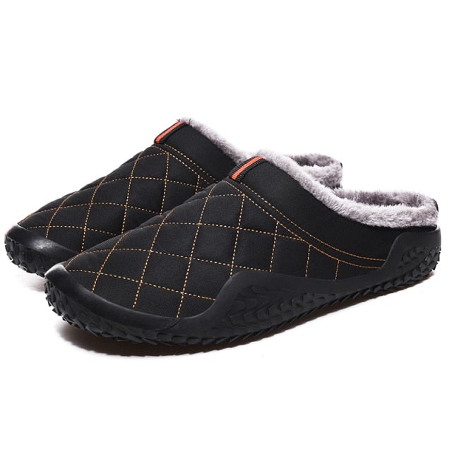 New Cotton Slippers Men Winter Outdoor Men Shoes WaterProof Cold-Proof Casual Shoes Men Plush Warm Man Footwear Big Size 39-48