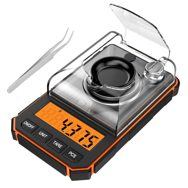 0.001g Electronic Digital Scale Portable Mini Scale Precise Professional Pocket Scale Milligram 50g Calibration Weights Tweezer