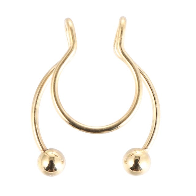 2021 Fake Piercing Nose Ring Alloy Nose Piercing Hoop Septum Rings For Women Body Jewelry Gifts Fashion Magnetic Fake Piercing