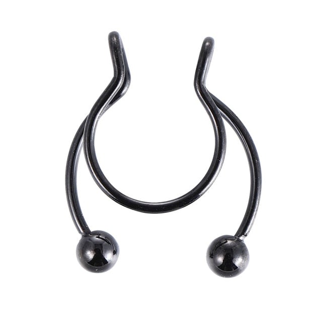 2021 Fake Piercing Nose Ring Alloy Nose Piercing Hoop Septum Rings For Women Body Jewelry Gifts Fashion Magnetic Fake Piercing