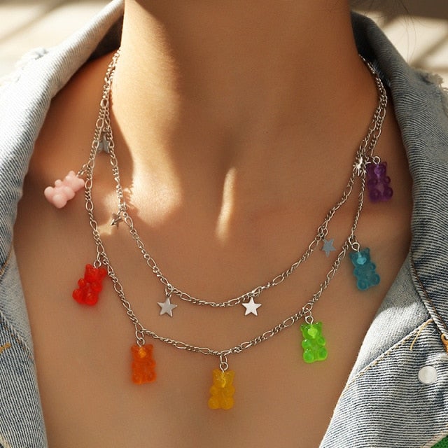 Harajuku Punk Style Butterfly Choker Necklace Jewelry Women Collares Gothic Hip Hop Link Chain Necklace Collares Mujer  Jewlery
