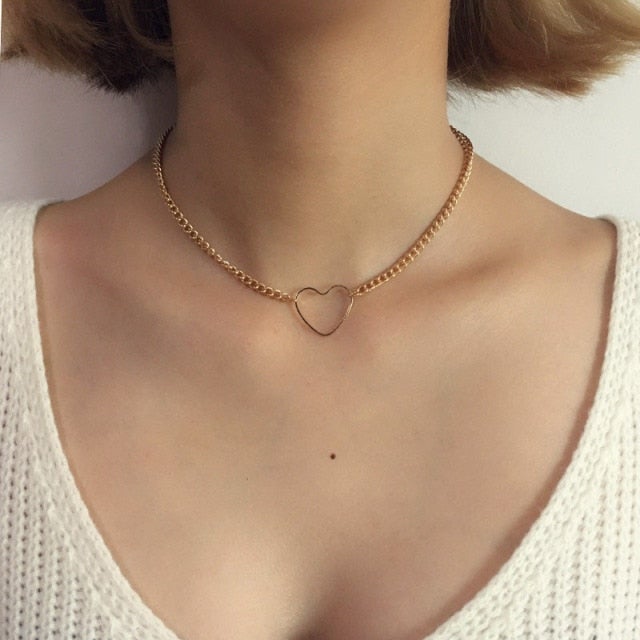 Harajuku Punk Style Butterfly Choker Necklace Jewelry Women Collares Gothic Hip Hop Link Chain Necklace Collares Mujer  Jewlery