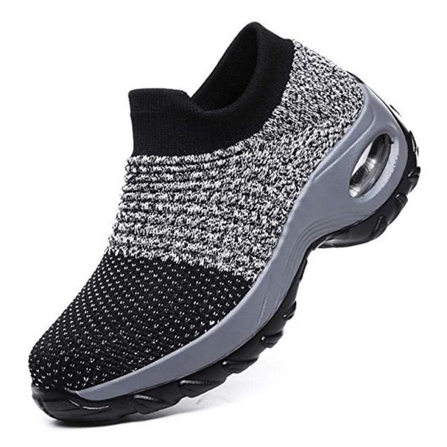 Running Sneakers Fashion Breathable Mesh Casual Shoes Platform Sneakers Men Platform Slip-On Sneakers Walking  zapatillas mujer