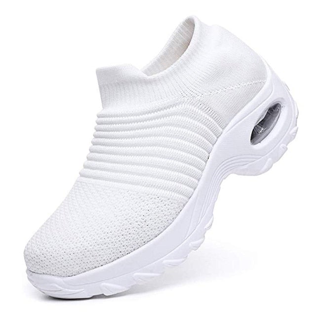 Running Sneakers Fashion Breathable Mesh Casual Shoes Platform Sneakers Men Platform Slip-On Sneakers Walking  zapatillas mujer