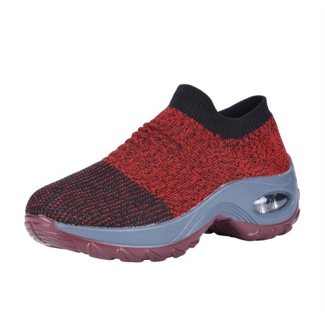 Running Sneakers Fashion Breathable Mesh Casual Shoes Platform Sneakers Men Platform Slip-On Sneakers Walking  zapatillas mujer