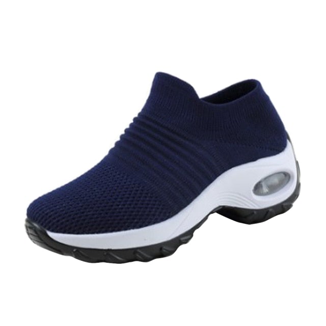 Running Sneakers Fashion Breathable Mesh Casual Shoes Platform Sneakers Men Platform Slip-On Sneakers Walking  zapatillas mujer
