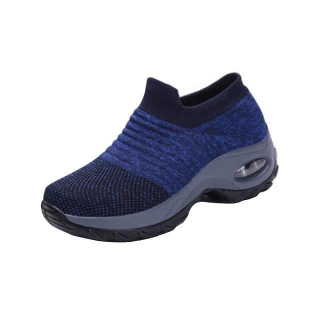 Running Sneakers Fashion Breathable Mesh Casual Shoes Platform Sneakers Men Platform Slip-On Sneakers Walking  zapatillas mujer