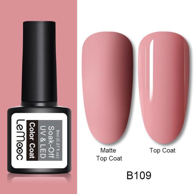 LEMOOC Nail Gel Polish Spring Summer Color Varnishes Glitter Sequins Soak Off Semi Permanant UV LED Nail Art Hybrid Lacquers
