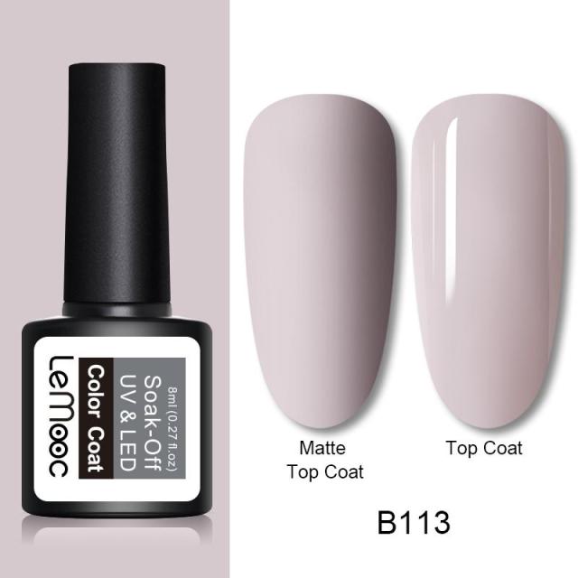 LEMOOC Nail Gel Polish Spring Summer Color Varnishes Glitter Sequins Soak Off Semi Permanant UV LED Nail Art Hybrid Lacquers