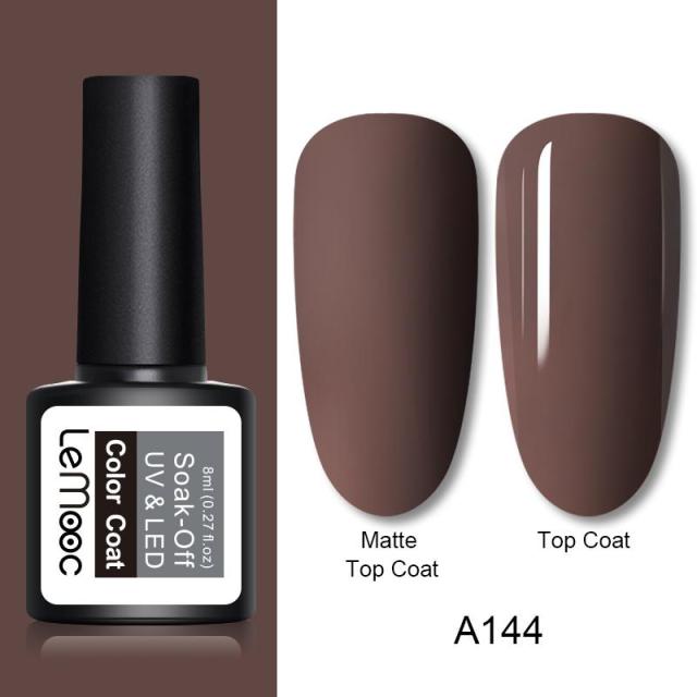 LEMOOC Nail Gel Polish Spring Summer Color Varnishes Glitter Sequins Soak Off Semi Permanant UV LED Nail Art Hybrid Lacquers