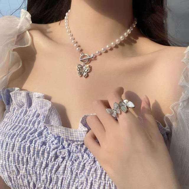 Punk Style Butterfly Choker Clavicle Necklace Jewelry Women Collares Gothic Hip Hop Link Chain Necklace Collares Mujer Jewlery