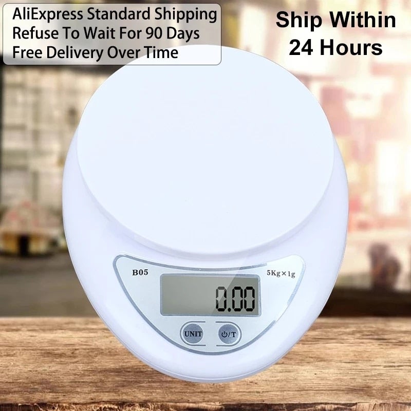 5KG/1G Kitchen Scale Weighing Scale Food Diet Postal Balance Measuring LCD Electronic Scales Suitable for household Kitchen