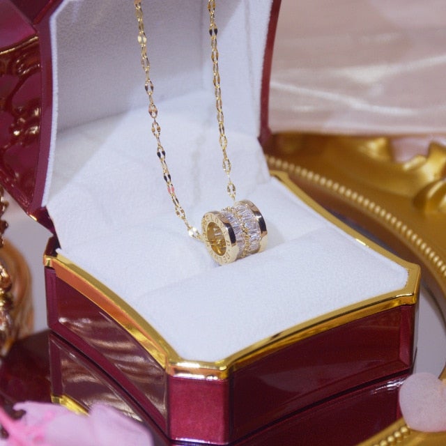 Luxury Cubic Zircon Butterfly Pendant&necklaces for Women Delicate Jewelry 14K Gold Plated Chain Choker Necklaces