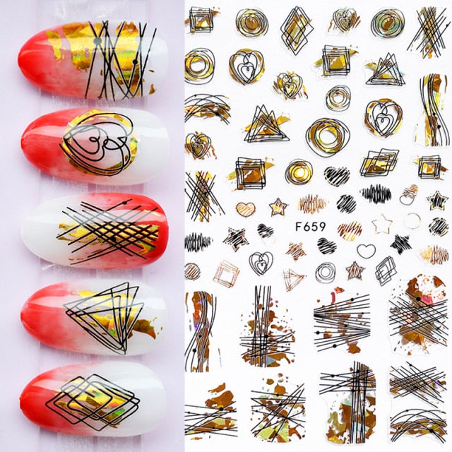 Summer Tropical Beach Coconut Tree Slippers 3D Nail Sticker Leaves Shell Transfer Decals Slider Decoration Manicures
